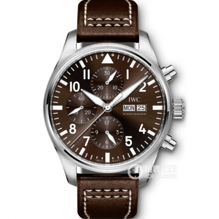 ZF新品 IWC万国表飞行员系列男士全自动机械计时码腕表 搭载7750改cal....