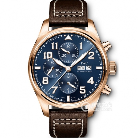ZF新品 IWC万国表飞行员系列男士全自动机械计时码腕表 搭载7750改cal....