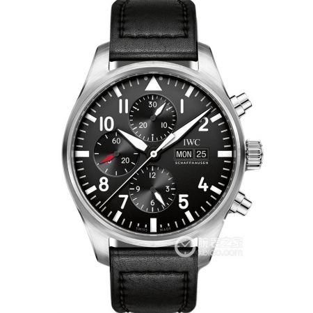 ZF新品 IWC万国表飞行员系列男士全自动机械计时码腕表 搭载7750改cal....