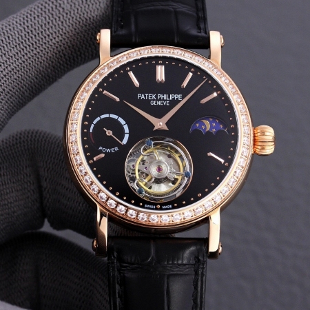 百达翡丽（Patek Philippe）月相星辰顶级手动同轴陀飞轮腕表  尺寸4...