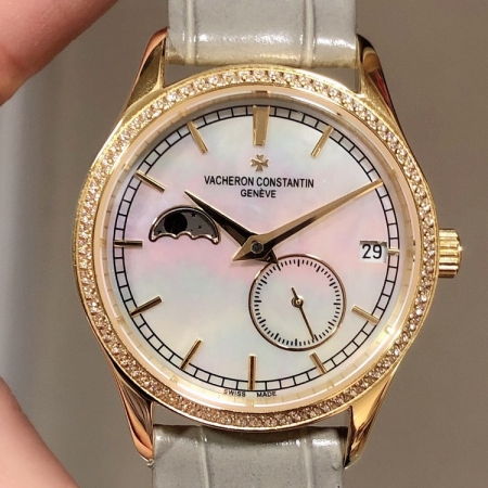 江诗丹顿（Vacheron Constantin）传承系列月相女士自动机械手表